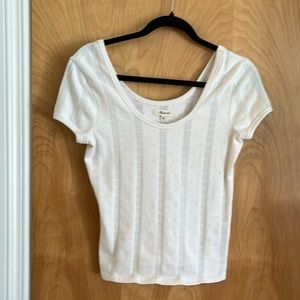Madewell pointelle shirt top - size XS